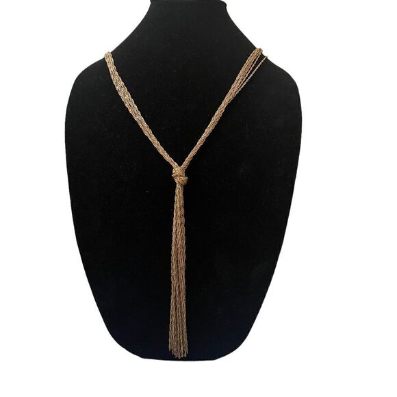 Gold-tone Multi-strand Statement Necklace - Picture 3 of 12